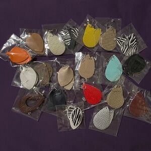 Assorted Color Teardrop Earrings Set 20 pairs